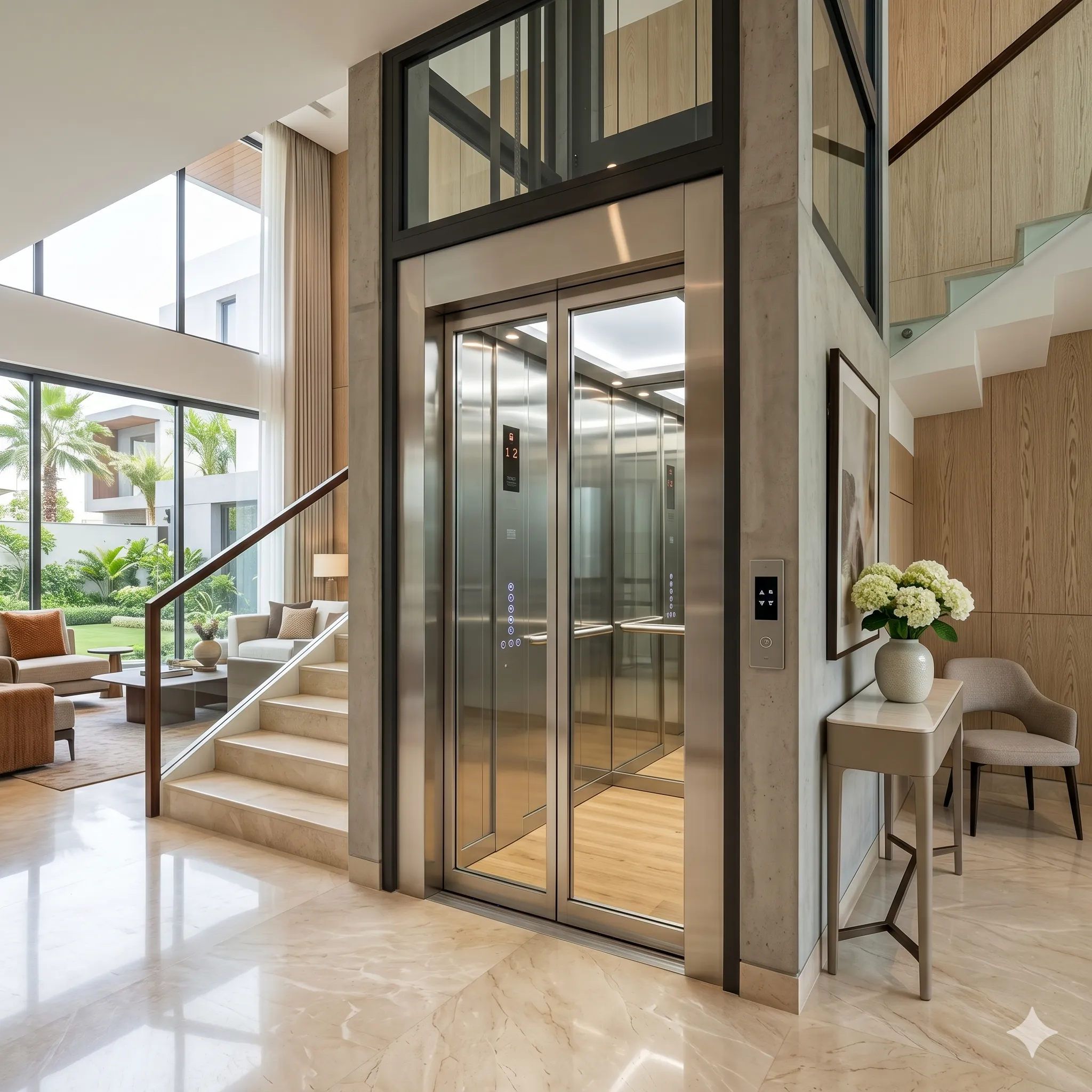 Gearless Traction Home Lift